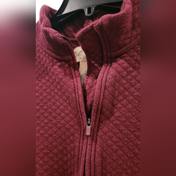 Blue Mountain 1/4 zip pullover sweater | Woman's Large | Maroon | - Picture 5 of 7